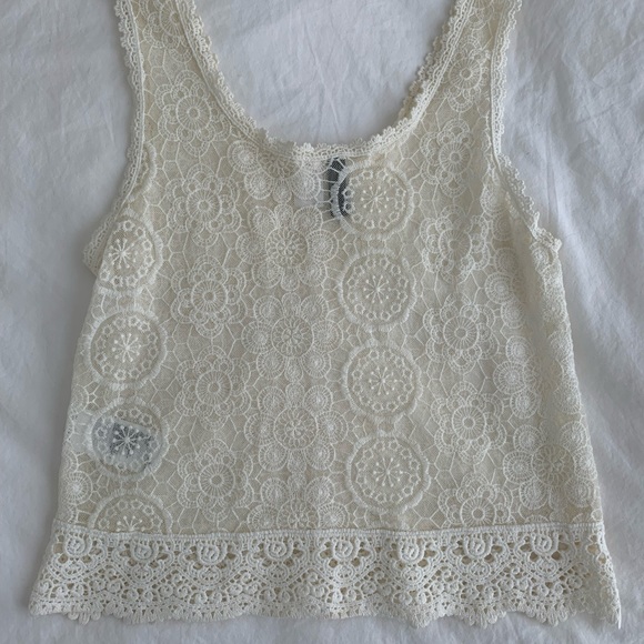 Cropped lace tank top - Picture 4 of 4